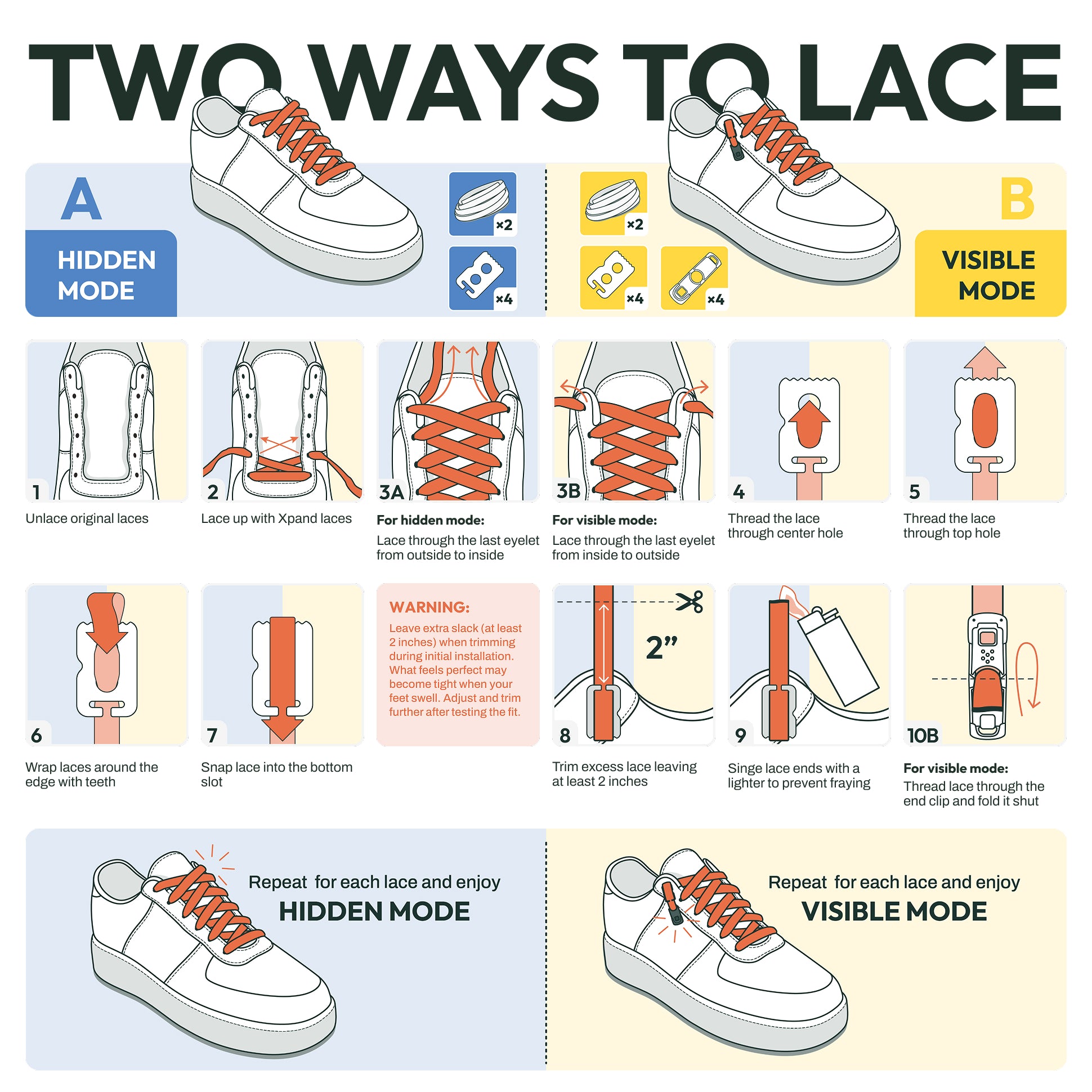 original no-tie laces 5-pack